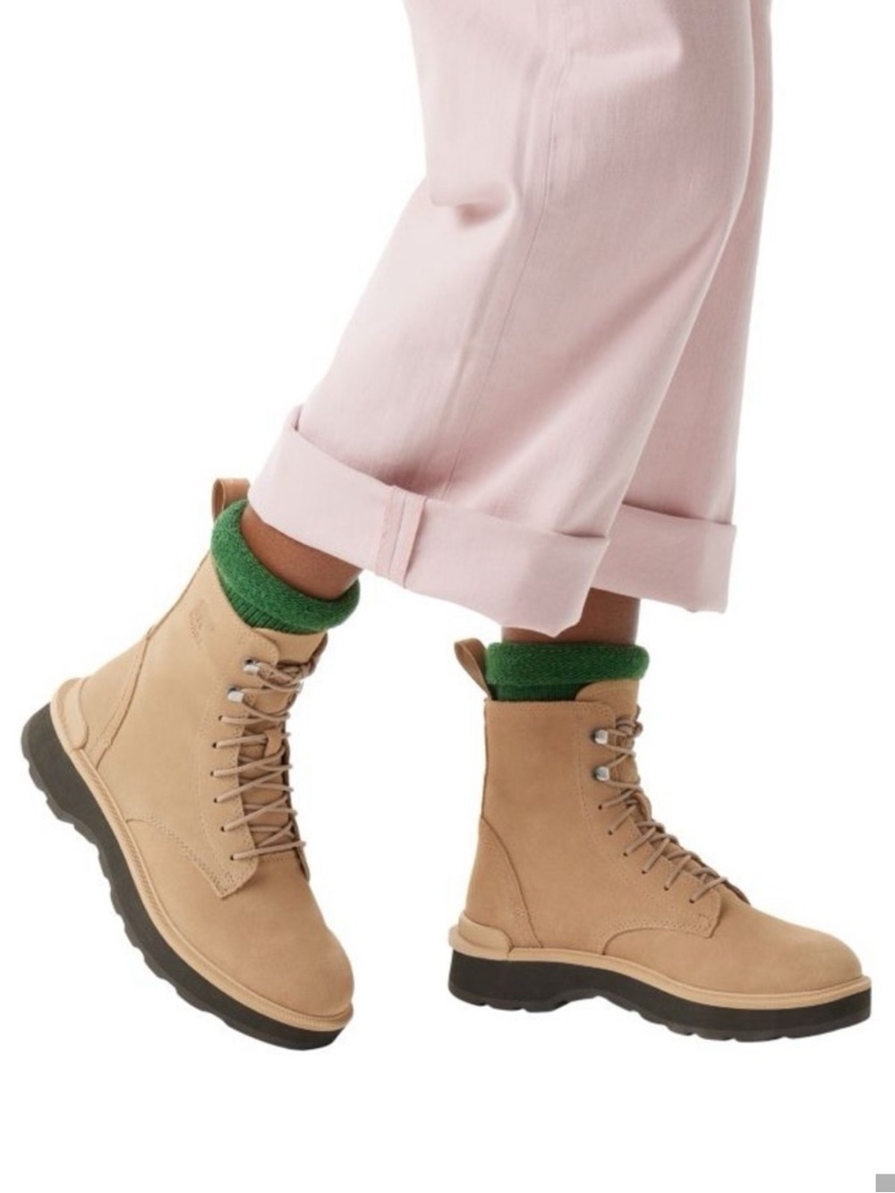 Sorel Hi Line Lace Up Suede Combat Boots Size 6.5 NEW